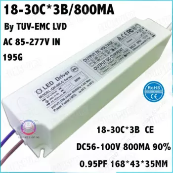 Светодиодный драйвер LVD 80 Вт, 2 шт., TUV-EMC, 18-30Cx3B 800mA, AC85-277V, постоянный ток, светодиодная мощность для панели, Бесплатная доставка