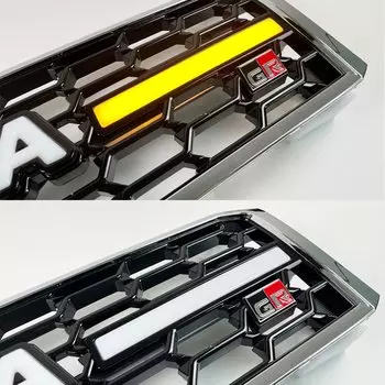 Светодиодный хромированный передний гриль GR, сменная решетка для Toyota Land Cruiser 70 76 79, аксессуары LC70 LC71 LC76 LC78 LC79