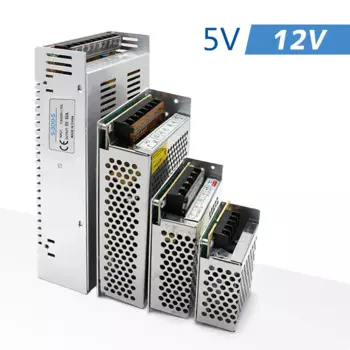 Светодиодный источник питания, трансформатор для WS2812B SK6812 2A 3A 5A 6.5A 8.5A 10A 12.5A 16.5A 20A 25A 30A 40A 50A 60A, 5 В, 12 В, 24 В