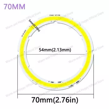 Светодиодный кольцевой чип COB теплый/холодный белый 3-11Вт warm and happy