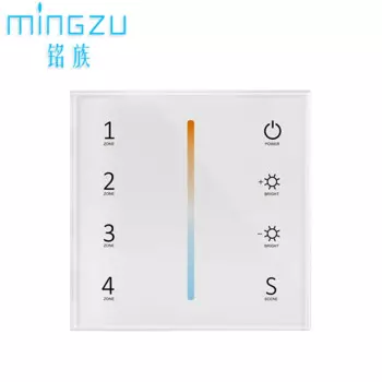 Светодиодный контроллер CCT DMX512 master двухцветный стеклянный настенный сенсорный переключатель DMX T12-1 беспроводной пульт дистанционного управления 2,4G