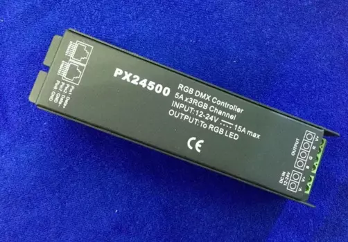 Светодиодный контроллер светодиодный контроллер dmx декодер драйвер DMX512 PX24500 RGB контроллер для 12 В 24 В светодиодная ленсветильник Бесплатная доставка