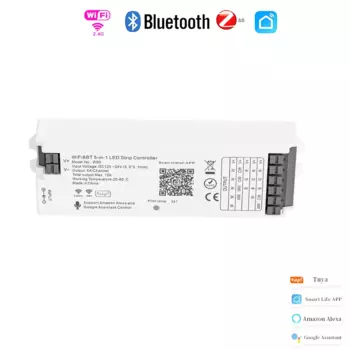 Светодиодный контроллер Zigbee3.0, Wi-Fi, 2,4 ГГц, WB5, Bluetooth, 5 в 1