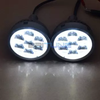 Светодиодный линзы дальнего света, фары светодиодные глаза демона, дхо для автомобилей, модуль многолинзовых светодиодных фонарей, фонарь налобный LED, лед лампы аксессуары для авто H1 H7 9005 9006, комплект тюнинга