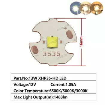 Светодиодный модуль HotRed XHP35.2 HD HI 13Вт Белый