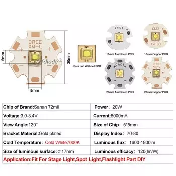 Светодиодный модуль OTdiode 20W XML 5050 SMD