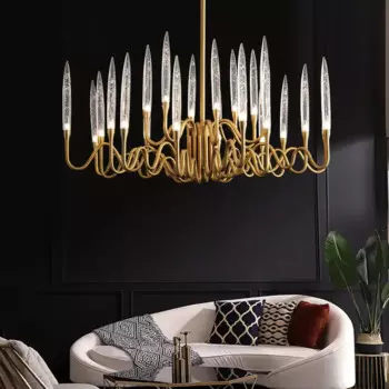 Светодиодный ная современная роскошная хрустальная люстра для гостиной из нержавеющей стали/меди, Потолочная люстра для кухни Lsland, Подвесная лампа
