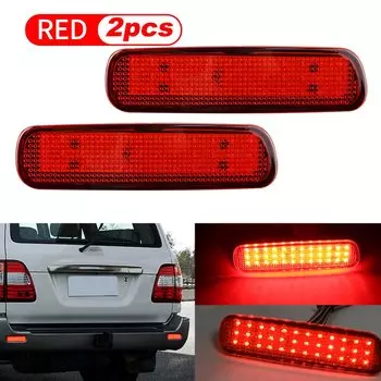 Светодиодный отражатель заднего бампера для Toyota Land Cruiser 100/Cygnus LX470, предупреждающий стоп-сигнал, фонарь, автомобильные аксессуары