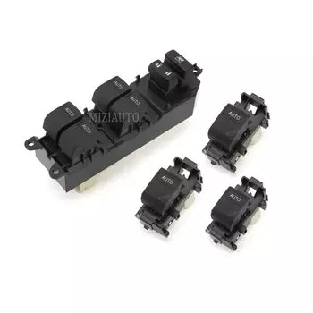 Светодиодный переключатель управления стеклоподъемником для Toyota Tundra 2007 2008 2009 2010 2011 2012 2013-2021, сторона водителя, левая сторона, автоматическое вниз/вверх