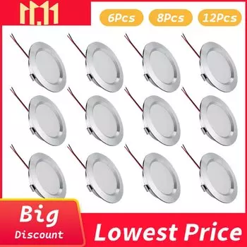 Светодиодный потолочный светильник KPSUN 3Вт, 6/8/12 шт., черный/белый/серебристый