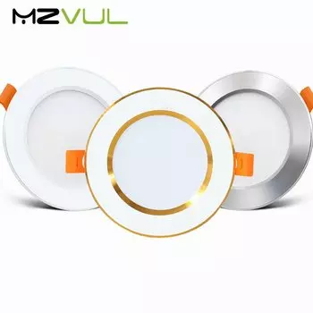 Светодиодный потолочный светильник Mzvul 3-12Вт белый/серебристый/золотой 220В