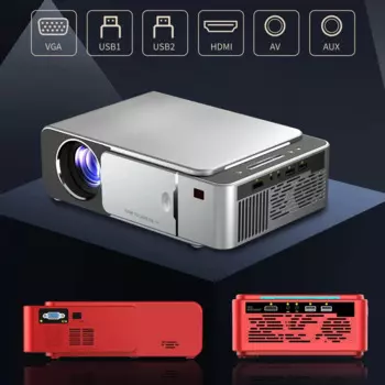 Светодиодный проектор T6 с поддержкой Bluetooth, 4K, 3D, HD, 3500 люмен, Wi-Fi, киноигра, портативный домашний кинотеатр, кинопроектор для смартфона, Новинка