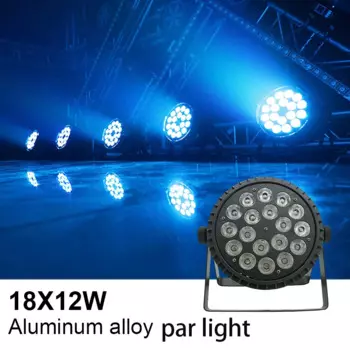 Светодиодный профессиональный сценический светильник Par 18 12W RGBWA + UV из алюминиевого сплава