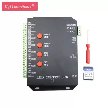 RGB контроллер Tightsen-Home 8CH для WS2801 WS2812B WS2811 LPD6803