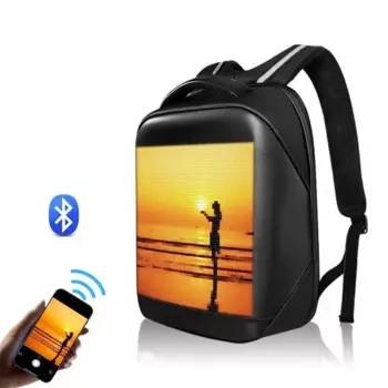 Светодиодный рюкзак, полноцветный экран, программируемый экран, водонепроницаемый рюкзак, мужской и женский дорожный рюкзак для ноутбука, многофункциональная сумка