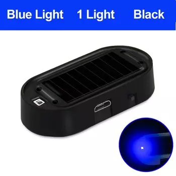 Светодиодный солнечный противоугонный сигнальный светильник, автомобильная беспроводная охранная лампа, поддельный светодиодный мигающий задний фонарь для велосипеда, автоаксессуары для автомобиля