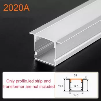Светодиодный стержень Black Silver LED Aluminum Profile 0.5m/1m
