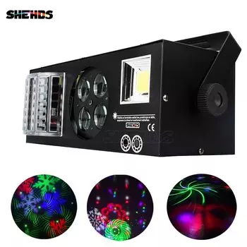 Светодиодный стробоскопический проектор 4в1 RGBW с сценическим эффектом, лазерные лампы, подходят для DJ Disco Bar Club