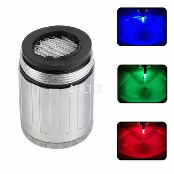 Светодиодный светильник для смесителя, 7 цветов, затемняющий датчик давления для душа, температура в ванной комнате, кухонные аксессуары, украшение, многоцелевой