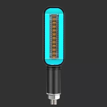 Светодиодный светильник Тель поворота для мотоцикла, стоп-сигнал ДХО, мигающая вода, 2 в 1, индикатор мигания, задний фонарь, универсальный тормоз, 1 шт.