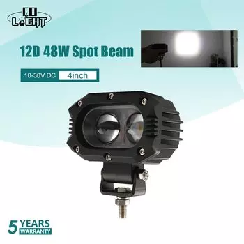 Светодиодный светсветильник льник CO LIGHT 12D, 12 В, 24 В, 4 дюйма, 96 Вт, точечный прожектор для мотоцикла, внедорожника, автомобиля, лодки, грузовика, Лада, УАЗ 4x4