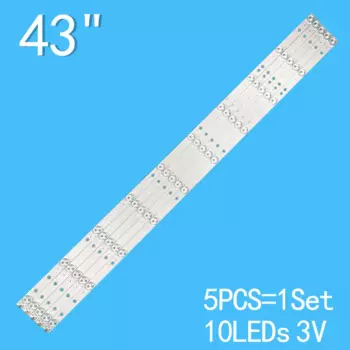 Светодиодный телевизор 840 мм, 10 ламп для телевизора Philips 43 дюйма, 43PFT4131 43PFS5301 GJ-2K15-430-D510 GJ-2K16-430-D510-V4 01Q58-A BDM4350 LB43015 V0-03