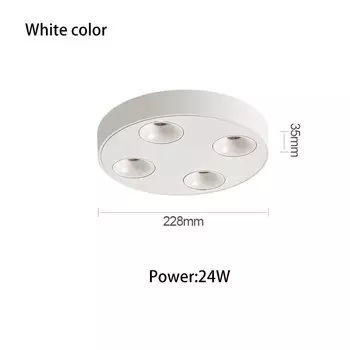 Светодиодный точечный светильник Foco 24 Вт белый/черный