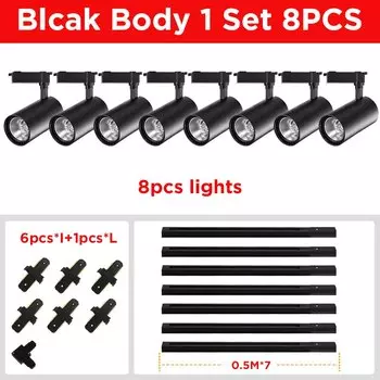 Светодиодный трековый светильник CHENBEN 12/20/30/40 Вт, черный/белый