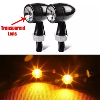 Светодиодный указатель поворота для мотоцикла, пуля, индикаторы для мотоцикла, стоп-сигнал, светодиодный мини-сигнал поворота, 8 мм, 12 В, светодиодные мигающие лампы для мотоцикла