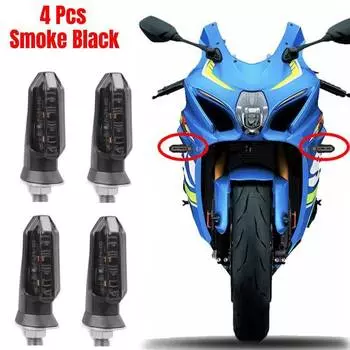 Светодиодный указатель поворота мотоцикла, янтарный индикатор, водонепроницаемая светодиодная лампа, универсальная 12 В для Honda CBR500R CBR650R CRF250L Rebel 500