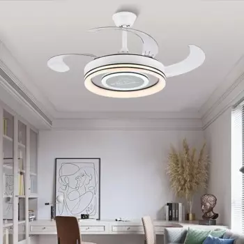 Светодиодный умный потолочный вентилятор lumininas, лампа для потолка в столовую, с дистанционным управлением, дизайнерский потолочный вентилятор