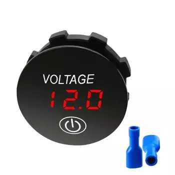 Светодиодный вольтметр, цифровой водонепроницаемый вольтметр Для моторной лодки, мотоцикла, панель, цифровой вольтметр, тестер монитора, автомобильный вольтметр 12 В, Электрический тестер