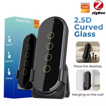 Светодиодный выключатель SMATRUL Tuya ZigBee 4 клавиши