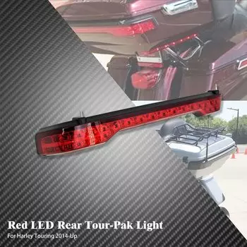 Светодиодный задний фонарь для мотоцикла Tour-Pak King Tour Pack, стоп-сигнал, поворотный, красный/дымчатый для Harley Touring 2014-2019, Tri Road Glide