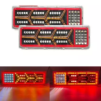 Светодиодный задний светильник онарь для грузовика, сигнальная лампа для прицепа, водонепроницаемая лампа с плавным сигналом, стоп-сигнал для грузовика, стоп-сигнал, фонарь для движения задним ходом, 24 В