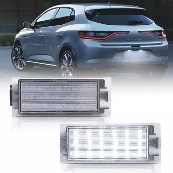 Светодиодсветильник ка номерного знака для Renault Clio III IV Laguna Megane 2/3 Kangoo Kadjar цоколь, мастер-автобус Kasten, 2 шт.