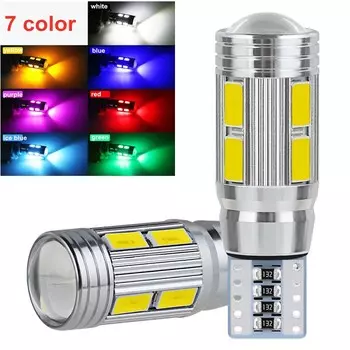 Светодиодсветильник лампа для чтения T10 Canbus 12 В 5630 10SMD 5W5, клиренсветильник клиновидный поворотный сигнальный фонарь светильник номерного знака