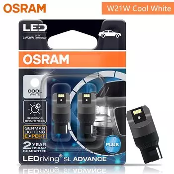 Светодиодсветильник лампа указателя поворота OSRAM светодиодный 20 W21W WY21W W21/5W 7440 7443 LED riving SL Advance LED Автомобильные лампы заднего хода, стоп-сигнала, лампы, пара