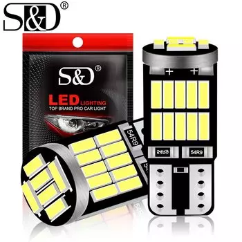 Светодиодсветодиодный CAN-шина T10 W5W 4014 26SMD 194 светодиодный, светодиодная Автомобильная внутренняя карта, Купольные огни, парковочная лампа, цвет белый, 168 K, 12 В