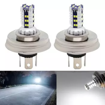 Светодиодсветодиодный фара для мотоцикла P45T R2 30SMD, 1 шт., фара дальнего/ближнего света для скутера, мопеда, белая 6000K 9-30 в, передняя фара для мотоцикла
