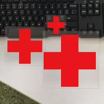 Светоотражающая автомобильная наклейка, красный МЕДИЦИНСКИЙ КРЕСТ, аксессуары, украшение, виниловый чехол, царапины, водонепроницаемые наклейки на мотоцикл