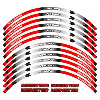 Светоотражающая наклейка на колесо мотоцикла, подходит для DUCATI MONSTER 1200/S/R 821 796 696 1000 900 S4R S4 400 620 695