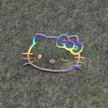 Светоотражающая наклейка на заднее стекло автомобиля «Hello Kitty»