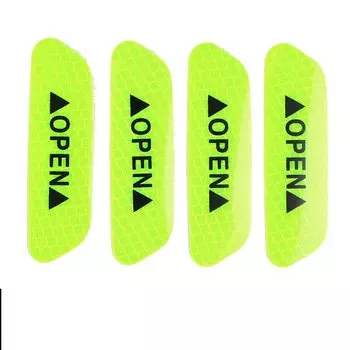 Светоотражающая наклейка s открытая наклейка для дверей автомобиля, 4 шт.