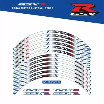 Светоотражающая наклейка с толстым краем внешнего обода в полоску, наклейки на колеса для всех SUZUKI GSXR 250 400 600 1000 750 GSXR1000R GSXR1000 GSXR600