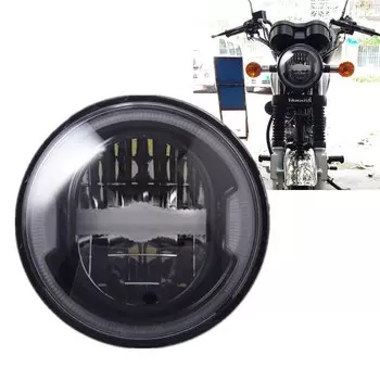 Светоотражающая светодиодная фара, 5-3/4 дюйма, 5,75 дюйма, белое кольцо ореола DRL для 883 XL1200, железо, индийский разведчик, ремонт аксессуаров для мотоциклов