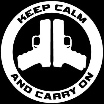 Светоотражающая виниловая наклейка «Keep Calm and Carry On», 12,7 см * 12,7 см