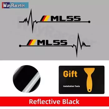 Светоотражающая виниловая наклейка, наклейка на окно с немецким флагом для Mercedes Benz ML M Class W163 W164 W166 ML63 ML320 ML55 ML350, 2 шт.