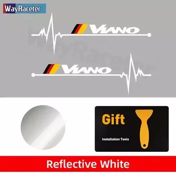 Светоотражающая виниловая наклейка, наклейка на окно с немецким флагом для Mercedes Benz V Class W447 W638 W639 EQV Vito Viano, аксессуары, 2 шт.