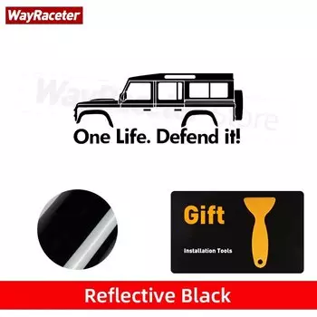 Светоотражающая виниловая наклейка One Life «защитить его», наклейка на окно, Кузов для Land Rover Defender 90 110 2023 2024 L663, аксессуары